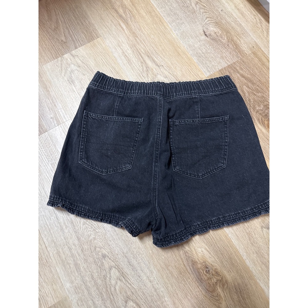 American Eagle (Black) Denim Shorts Women Size 8 - Picture 2 of 5